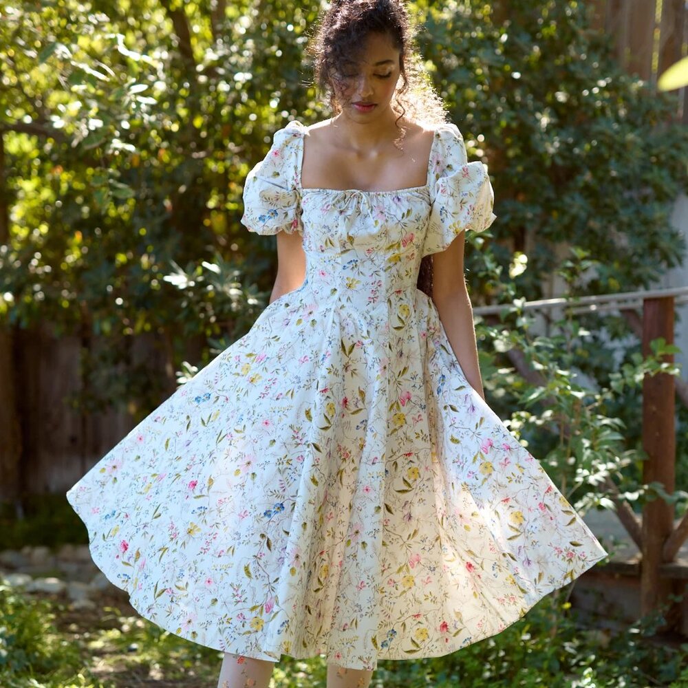 SELKIE The Wildflower Kilburn Day Midi Dress NWT